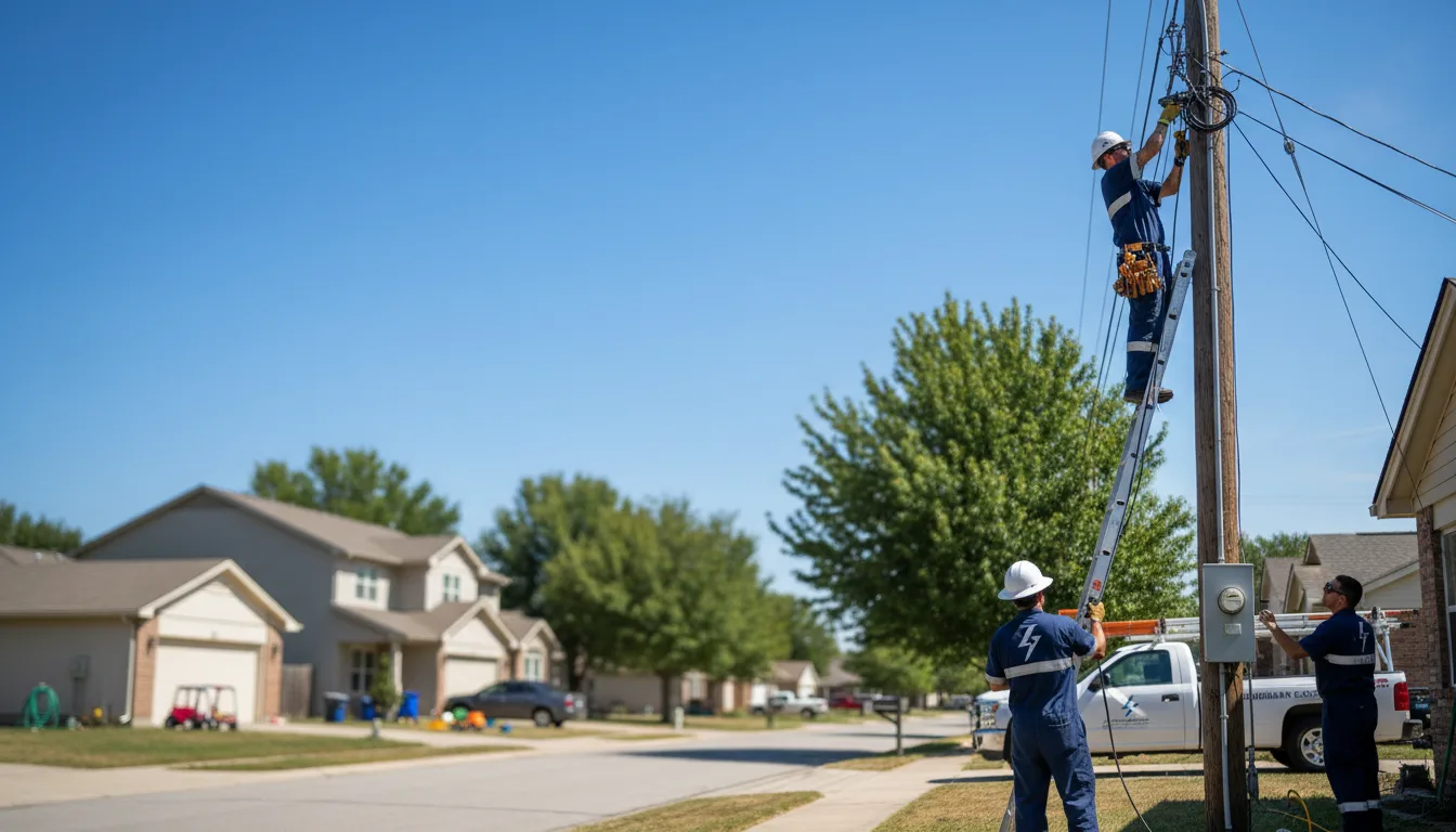 Residential electrician providing installation services in Diamond City, AR